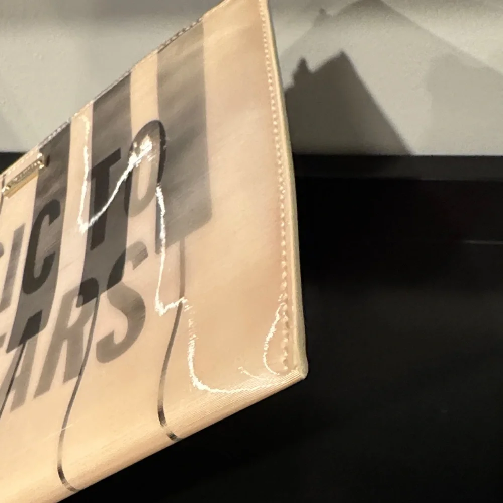 kate spade Black & Cream 'Music To My Ears' Vinyl Lenticular Pouch